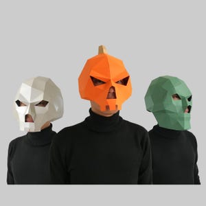 COMBO #33 paper mask template PDF - paper mask, papercraft mask, 3d mask, low poly mask, 3d paper mask, paper mask template, animal mask