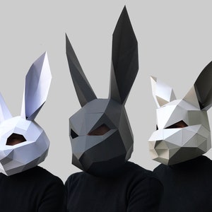 COMBO #1 paper mask template - paper mask, papercraft mask, masks, 3d mask, low poly mask, 3d paper mask template, animal mask halloween