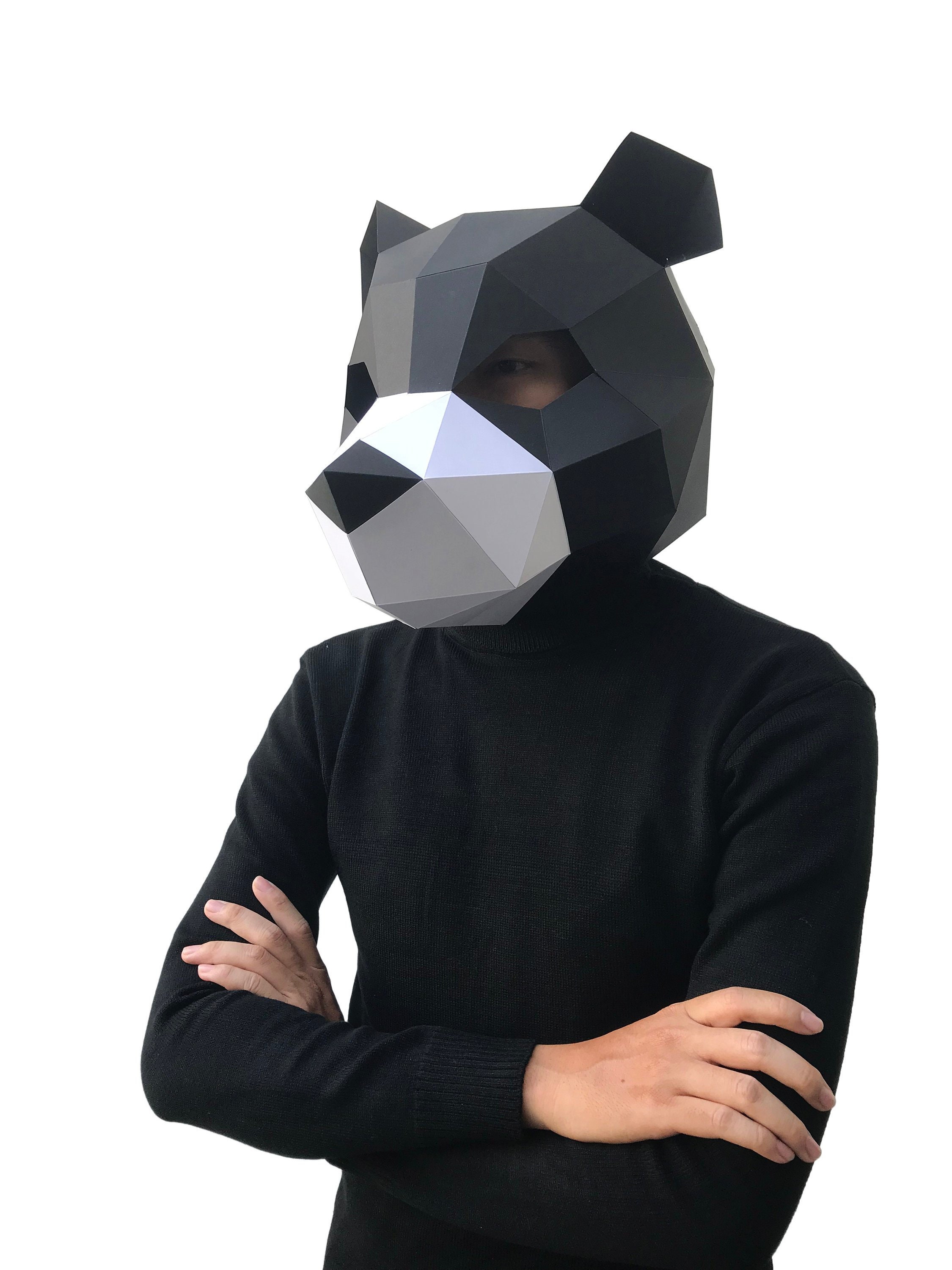 Black Bear Mask Template Paper Mask Papercraft Mask Masks - Etsy Black Bear Mask Template Paper Mask Papercraft Mask Masks - Etsy