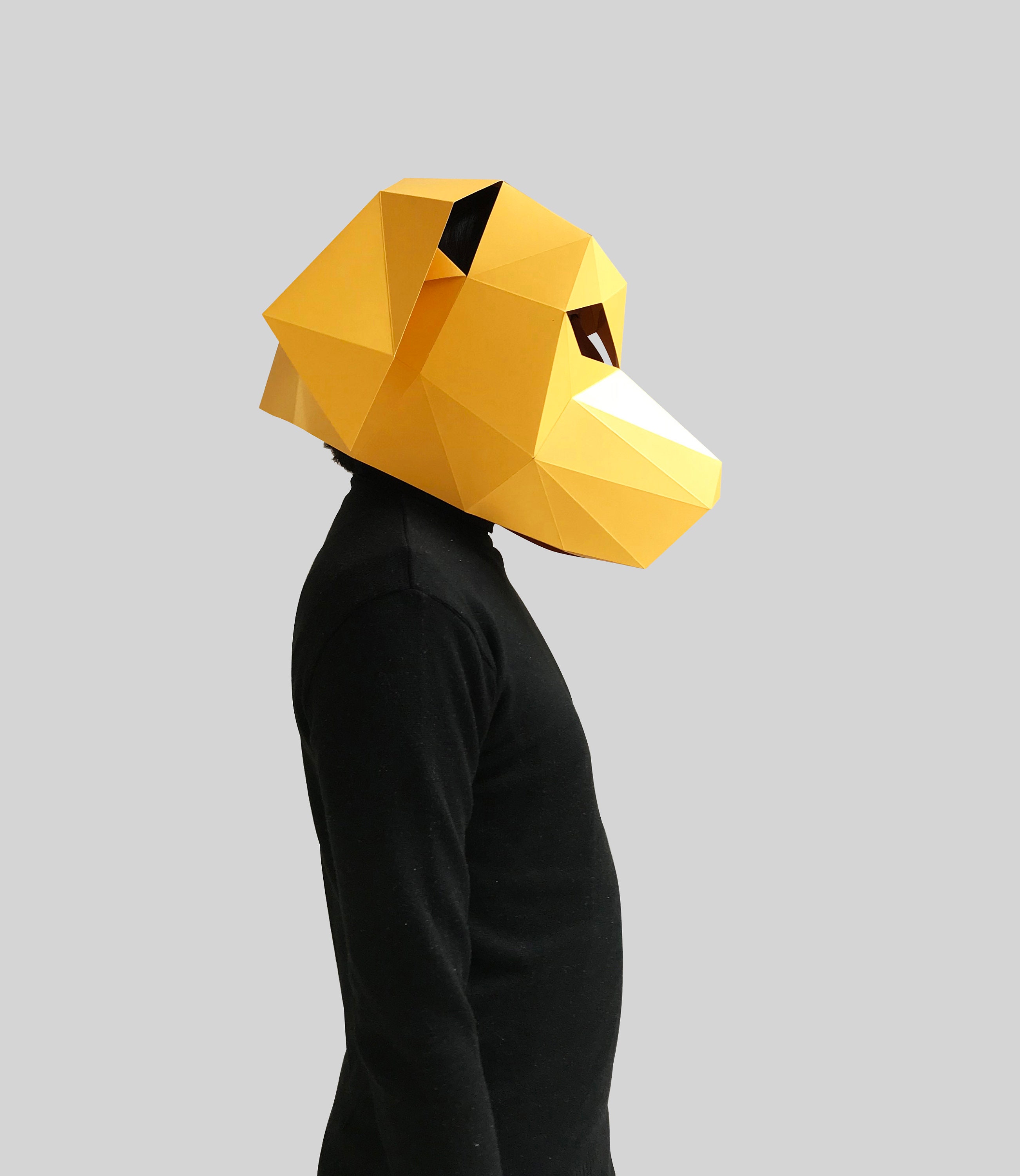 Dog Mask Template Paper Mask Papercraft Mask Masks 3d | Etsy