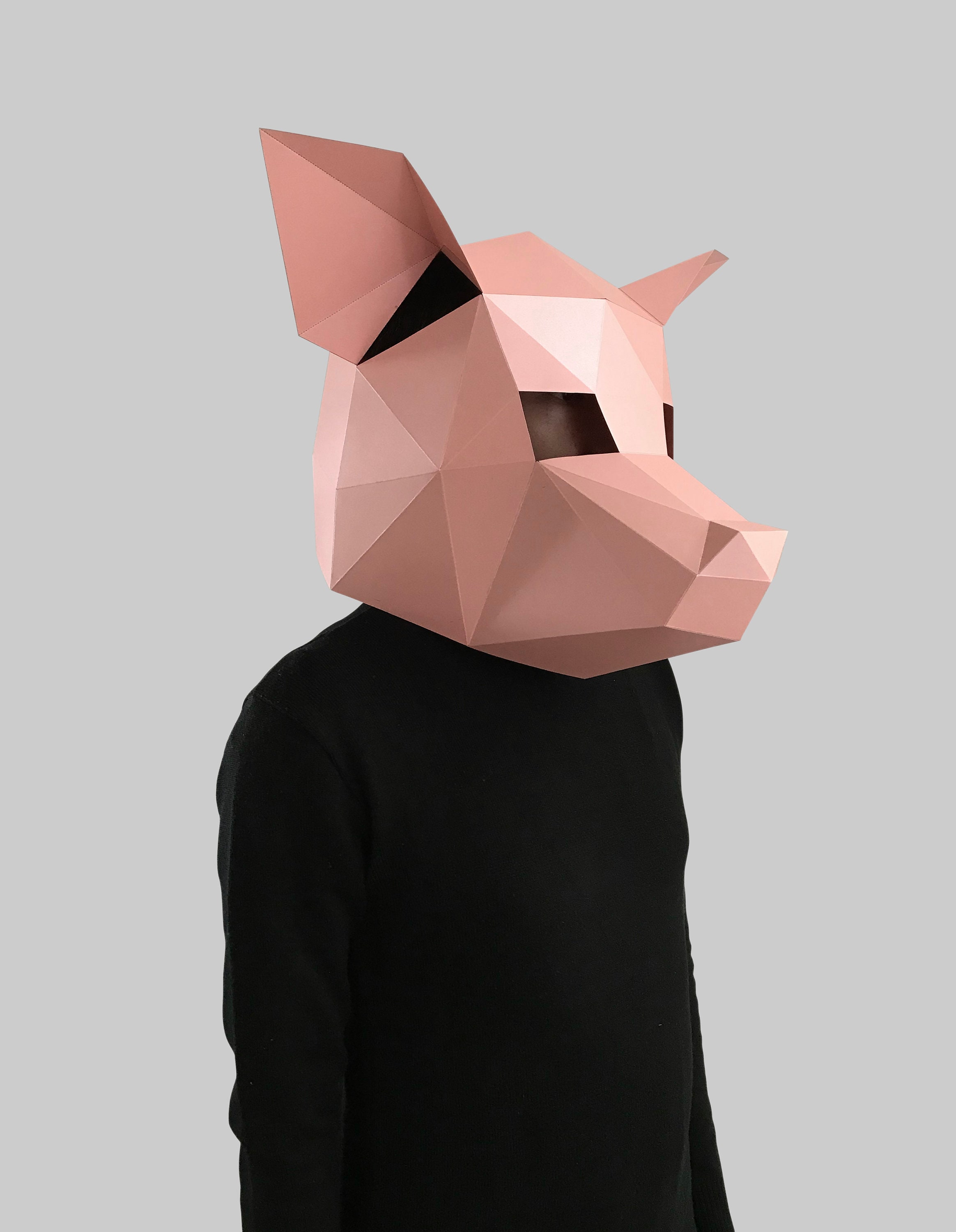 Pig Mask Template Paper Mask Papercraft Mask Masks 3d - Etsy Australia