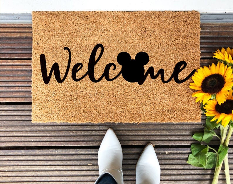 Disney Doormat Mickey Mat Disney Home Decor Disney Etsy