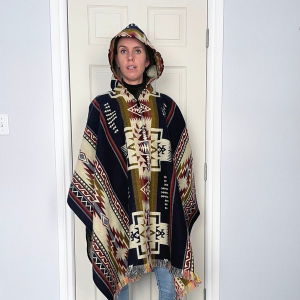 Cozy Andean Ecuador Poncho | Native Ethnic Fashion | Soft Tribal Poncho | Bohemian Hipster Style | Fall Winter Fashion |  Cool Alpaca Gift