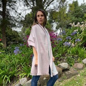 Luxury Reversible Alpaca Wool Shawl | Cozy Wrap Fashion Shawl Women&#39;s Accessories | Bridal Cover Up | Elegant Alpaca Shawl For Dress