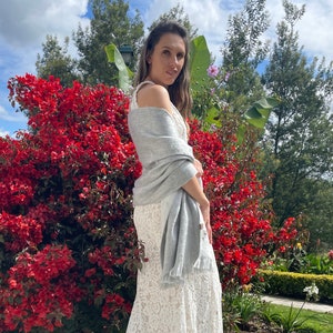 Winter Wedding Bridal Accessories | Reversible Bride Alpaca Wool Shawl | Bride And Bridesmaid Fashion | Warm Bridal Wrap Cover Up