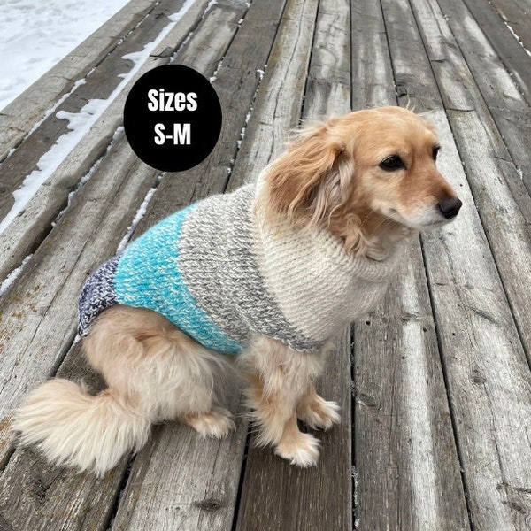 Cozy Warm Alpaca Wool Dog Sweater | Unique Doggie Fashion Gift | Dog Mom Pet Parent Present | Fashionable Knit Dog Clothes Style