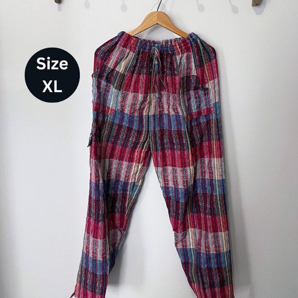Ecuadorian Bohemian Pants | Drawstring Hippie Pants | Comfy Lightweight Trousers | Boho Travel Clothing Gift | Packable Clothes