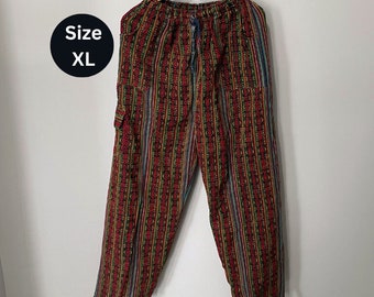 Comfy Bohemian Lounging Pants Artisan Rasta Pants | Hippie Boho Trousers | Breathable Lightweight Pants | Traveler Style Gift