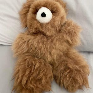 Soft Fluffy Alpaca Wool Teddy Bear | Unique Alpaca Baby Gift | Alpaca Stuffed Animal Toys