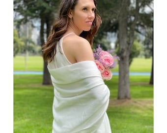Elegant Alpaca Bridal Shawl | Romantic Alpaca Shoulder Wrap | Pretty Bride To Be Wedding Accessories