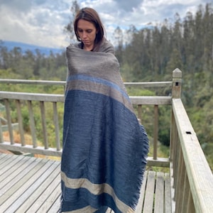 Classy Elegance Reversible Alpaca Throw Blanket | Luxury Alpaca Home Accessories |  Chic Bedroom Throw | Unique Snuggly Couple Gifts