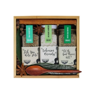 Herby Melodies: Handmade Gift Box with Three Organic Gourmet Spice Blends