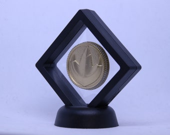Mighty morphin power rangers Resin cast coin in display case green ranger dragonzord mmpr gold