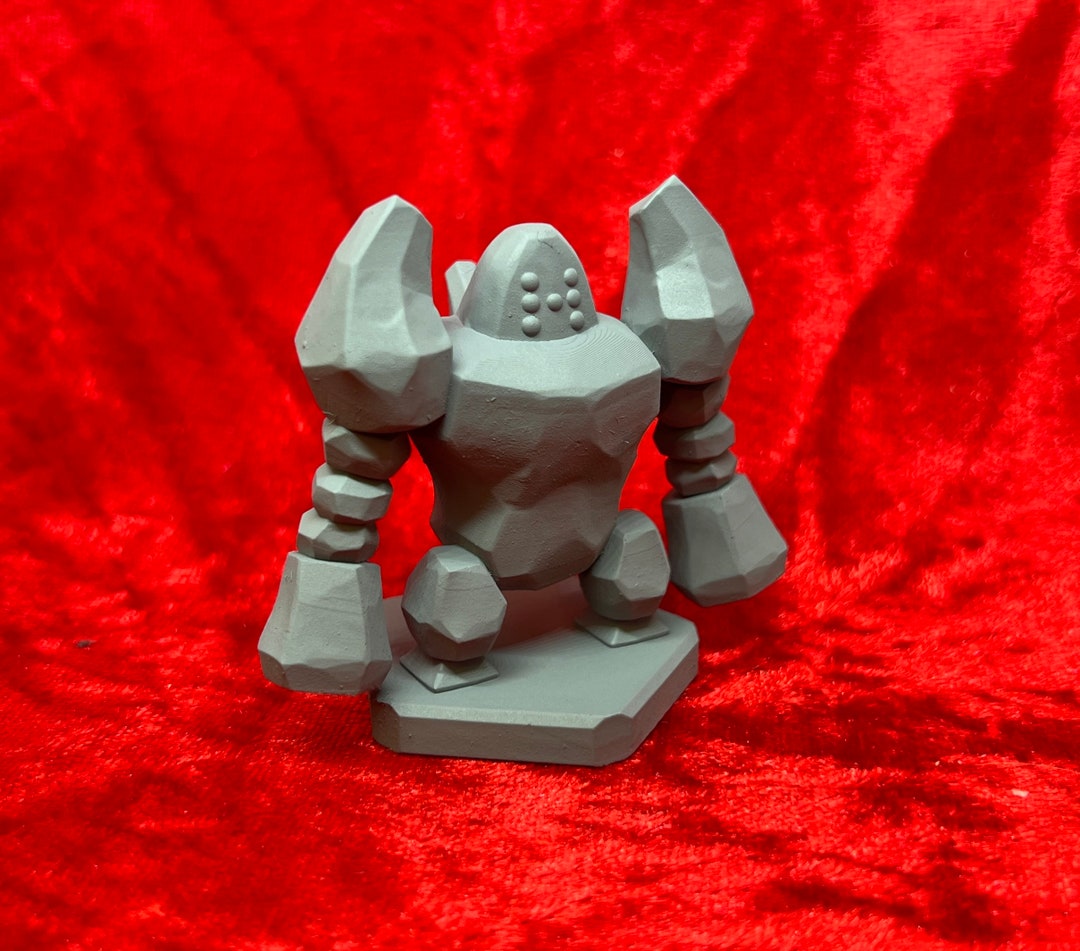 Pokemon Figure Statue Regirock Grey Trophy Statue Legendary Etsy