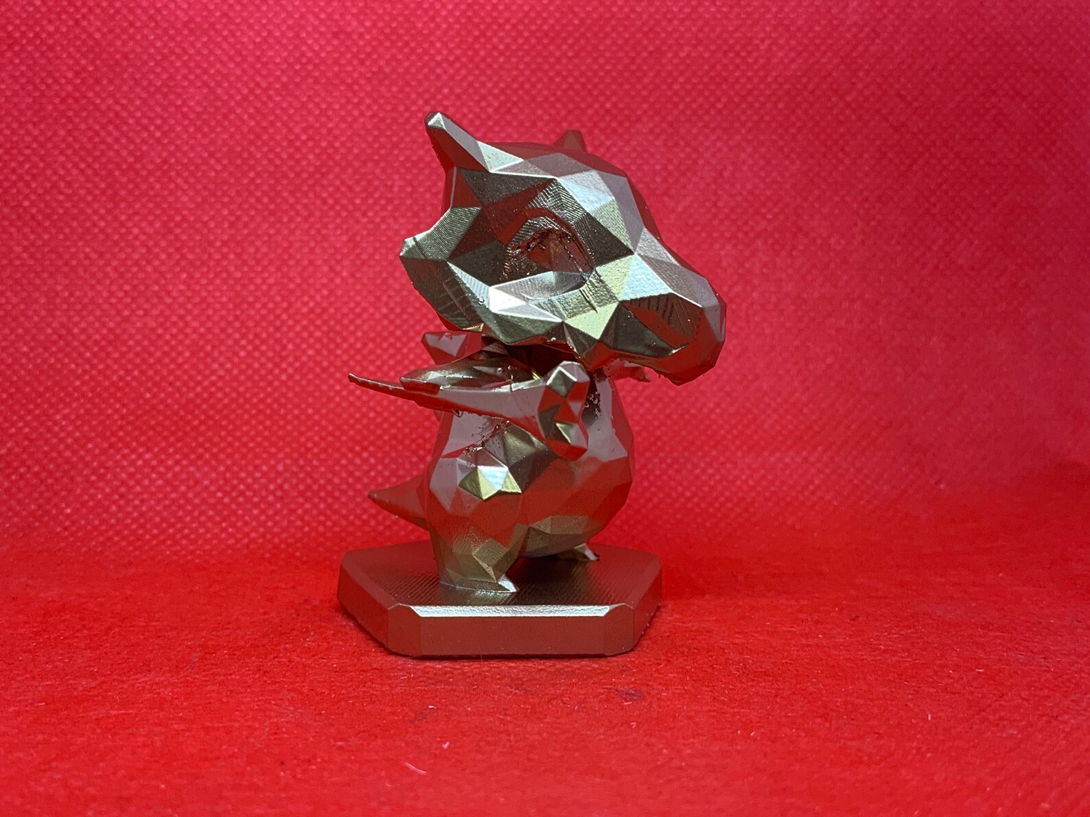 Pokemon figure statue Cubone gold trophy statue Etsy
