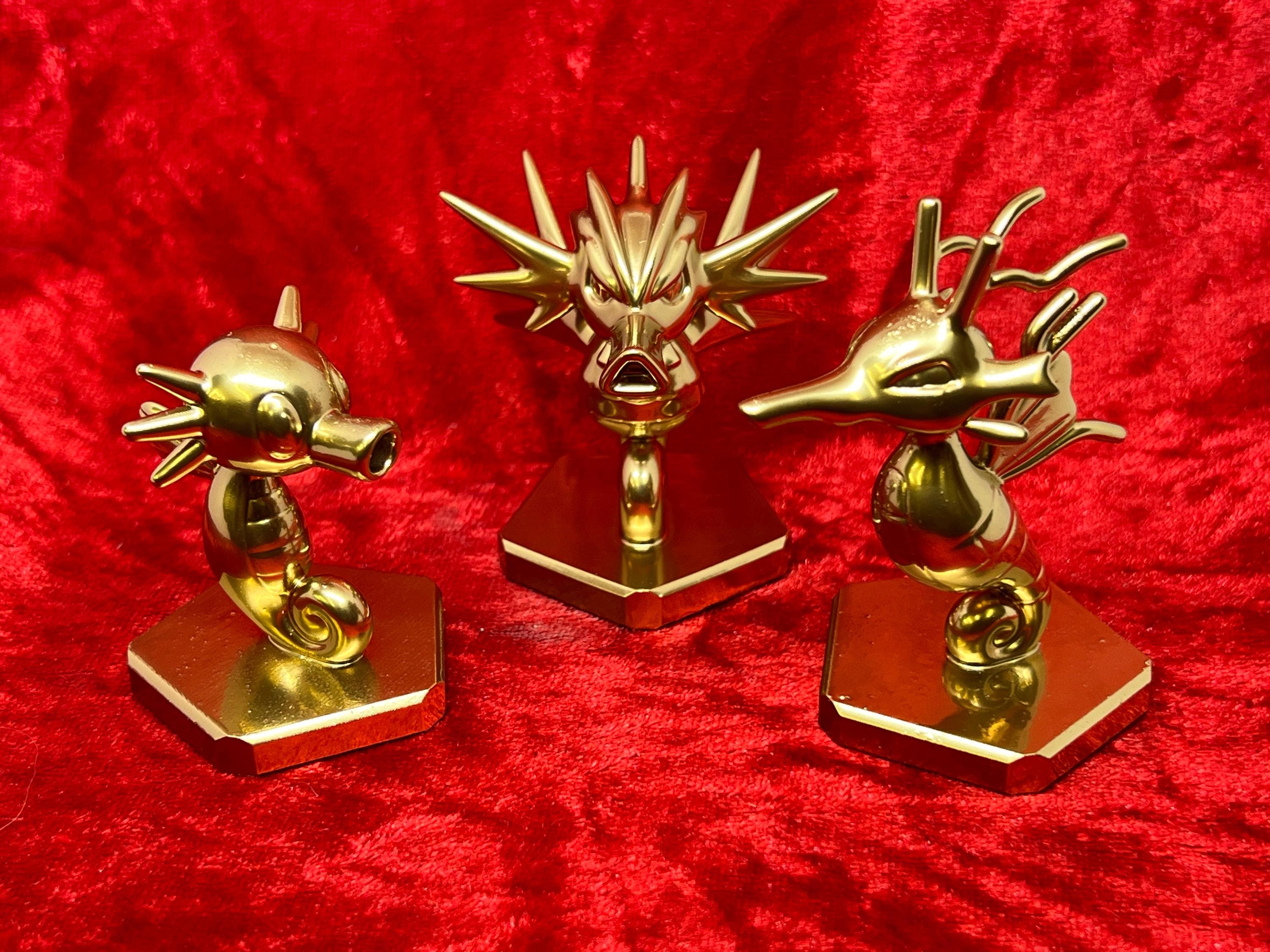 ポケモン #116 ホース、#117 シードラ、#230 キングドラ フィギュアセット ゴールド TCG スタチュー