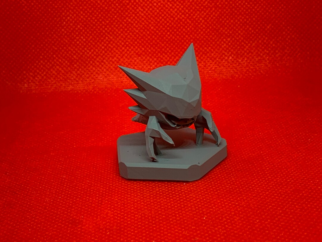 Pokemon Figure Statue Haunter Grey Trophy Statue Etsy
