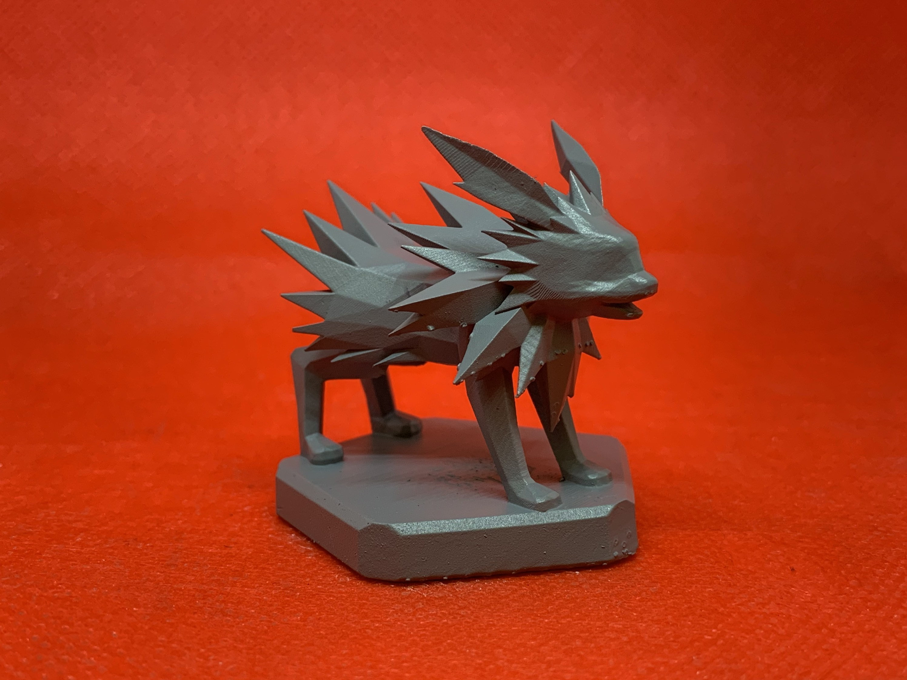 Pokemon Figure Statue Jolteon Eeveelution Grey Trophy Statue Etsy UK