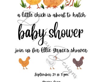 Küken-Baby-Dusche-Einladung