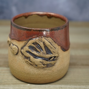 Handmade Dinosaur (Allosaurus) Fossil Planter 3.5&quot;H x 2.5&quot;W
