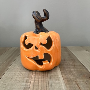 Handmade Ceramic Jack-o-lantern