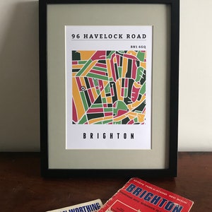 Carte d'adresse personnalisée de Brighton & Hove
