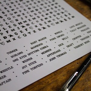 Sopa de letras del apéndice del caballero