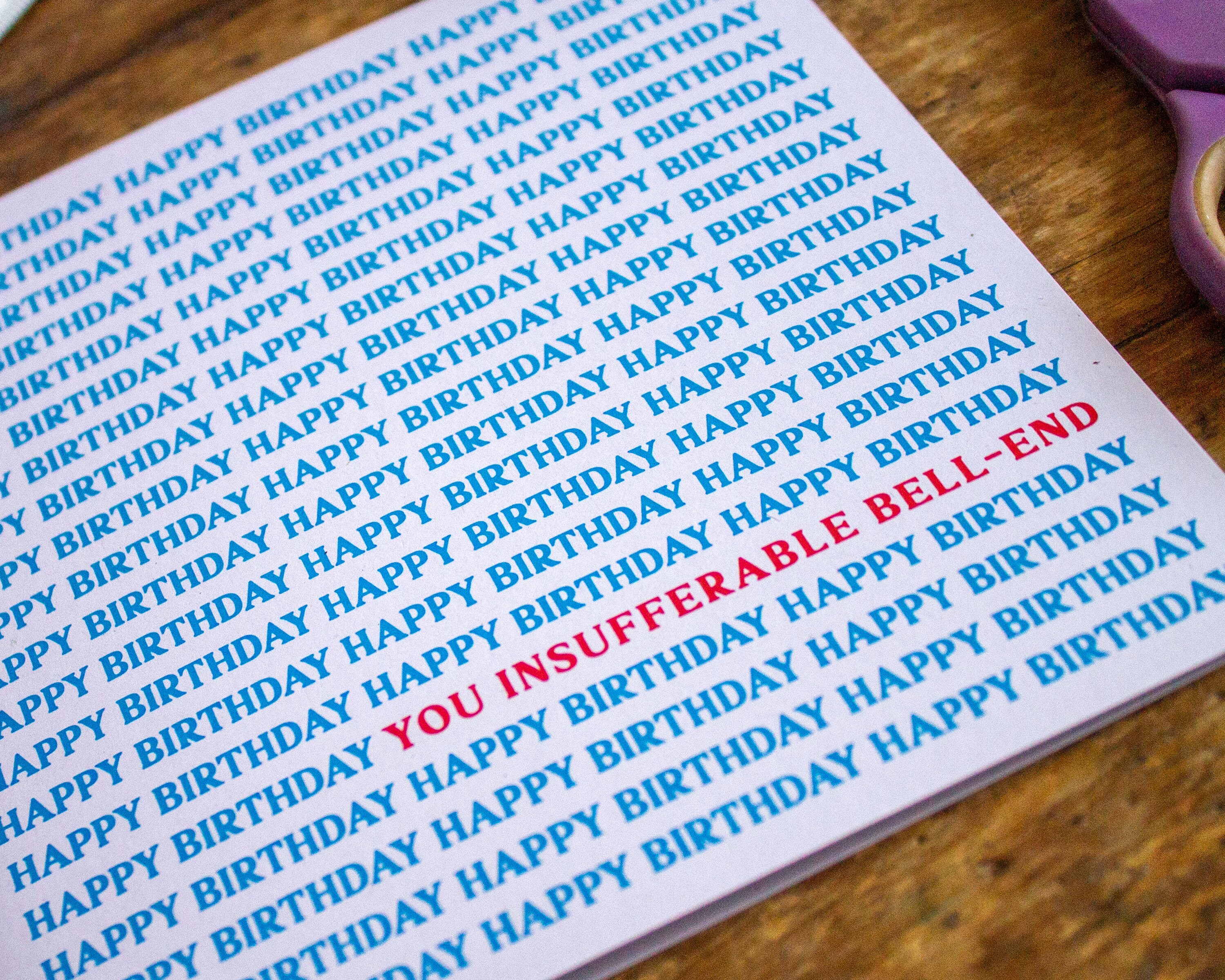 Bell-end Funny Birthday Card - Etsy Australia