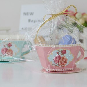 Tea Cup party favor boxes-Tea party guest candy boxes-bridal shower baby shower wedding party gift box-treat boxes-tea party theme & favor