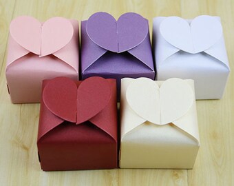 Heart Shape Wedding favor boxes-Bridal shower candy boxes-treat boxes-party favor box gift box-bridal favor box-engagement party favor box