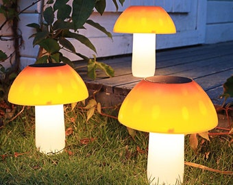 Lumières solaires Mushroon pour la décoration de jardin- Lumières solaires LED- Lampes solaires imperméables à l’extérieur pour sentier, paysage, porche, pelouse, décoration de mariage