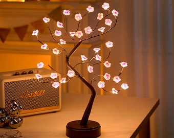 35 Led Flower Tree Lights -USB & Battery Case Powered Room Decoration fairy Light Lighting- bedroom Home Decoration
