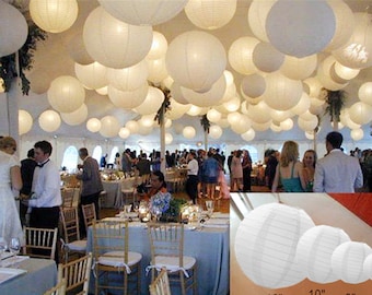 5 & 10 Mixed Round Chinese Paper Lanterns Lamp Shape Wedding Party  Decorations