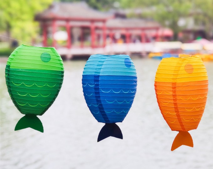 Hot Air Balloon Paper Lanterncolor Pattern Paper Lanterns for Etsy