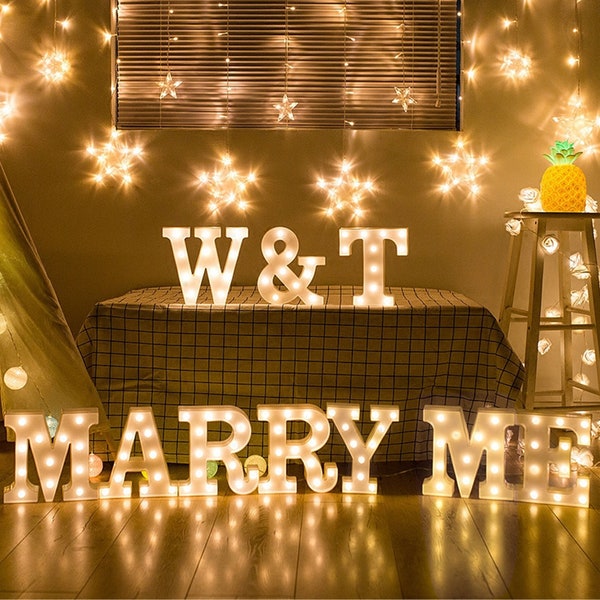 Alphabet Letter LED lights-Battery Operated LED letter lights-Alphabet Letters fairy led lights for wedding birthday party backdrop decor