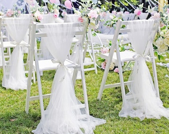 Wedding Chair Sashes-59inch *78 inch White Chiffon Chiavari Chair Covers-Rustic wedding chair decorations-Colors chair sashes for wedding