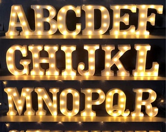 22cm Alphabet Buchstaben LED Lichter-Batteriebetriebene LED Briefleuchten-Fee LED Lichter für Hochzeit Geburtstag Party Kulisse Dekoration