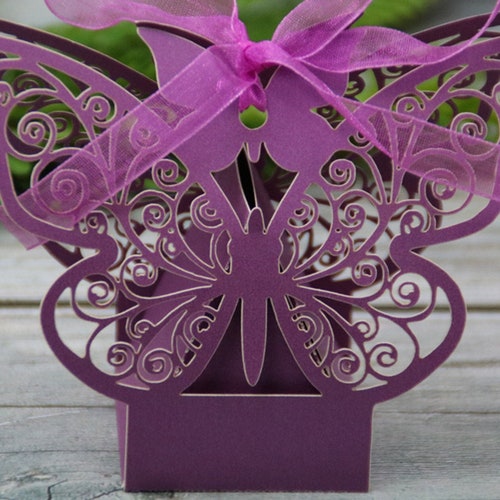 Butterfly Candy Gift Boxesbutterfly Party Favor Boxbutterfly Etsy