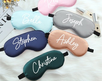 Augenmasken personalisiert Schlafmasken Satin Schlafmasken Name auf Maske für Brautjungfern Geschenkvorschlag Junggesellenabschied Geschenkidee