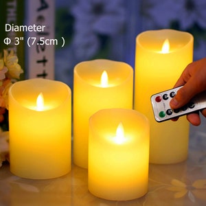  Vela LED de 12 o 24 piezas de velas decorativas con control  remoto, velas votivas sin llama, funciona con pilas, pequeñas velas LED de  plástico para cumpleaños, fiesta de vacaciones (color 