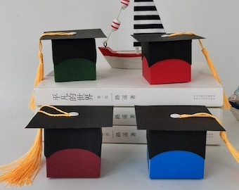 Graduation Cap Favor box-Graduation candy boxes-graduation party favor box-Graduation gift box-Graduation Treat box avec gland