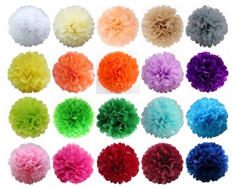10 Pieces Lot Tissue Paper Pom Poms Flower Balls For Wedding Etsy