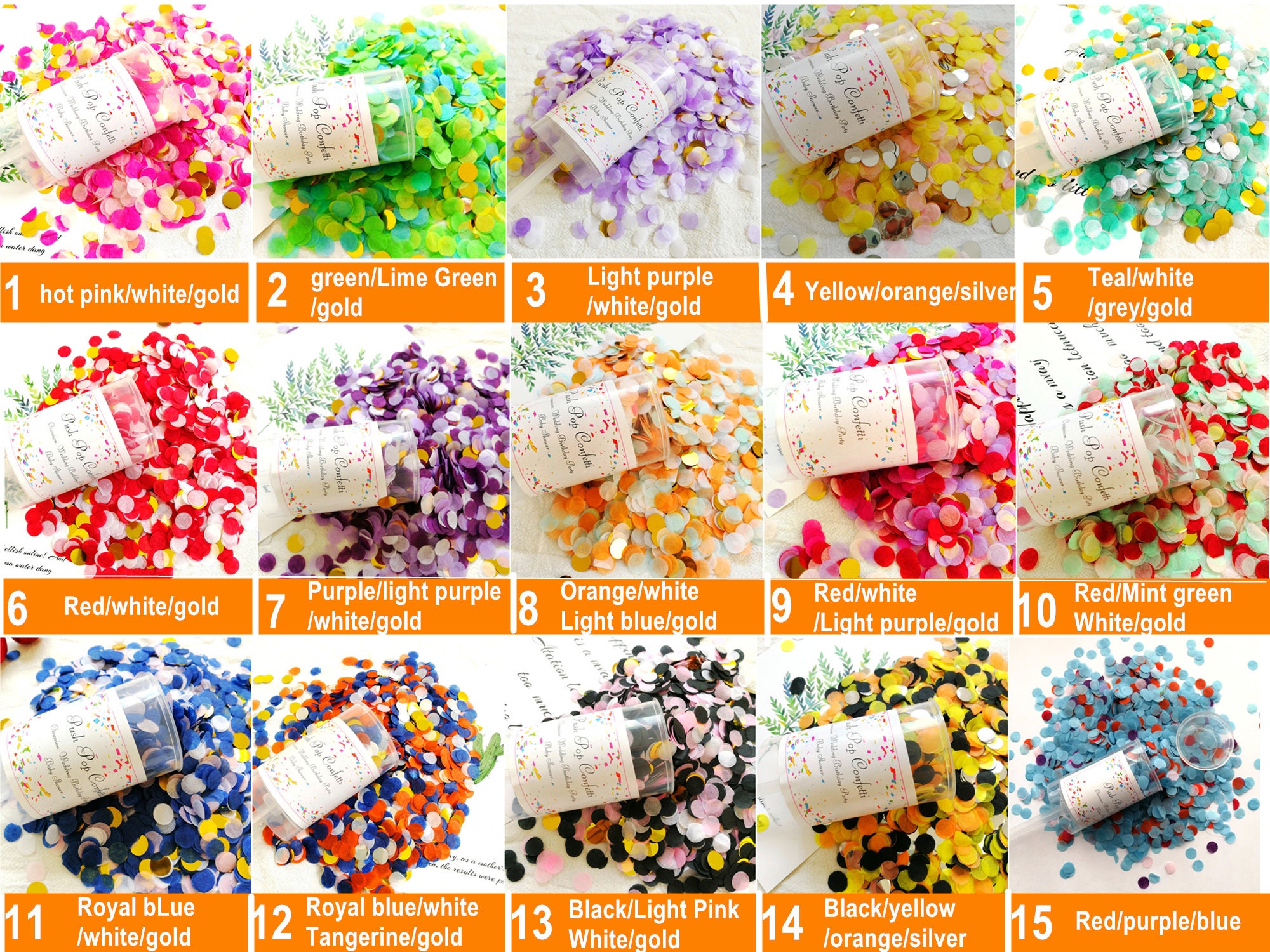Flower Girl Confetti Poppersurprise Push Pop Confettiwill Etsy
