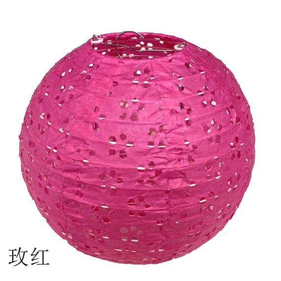 Paper Lantern, Round Chinese Paper Lanterns With Colored Tissue