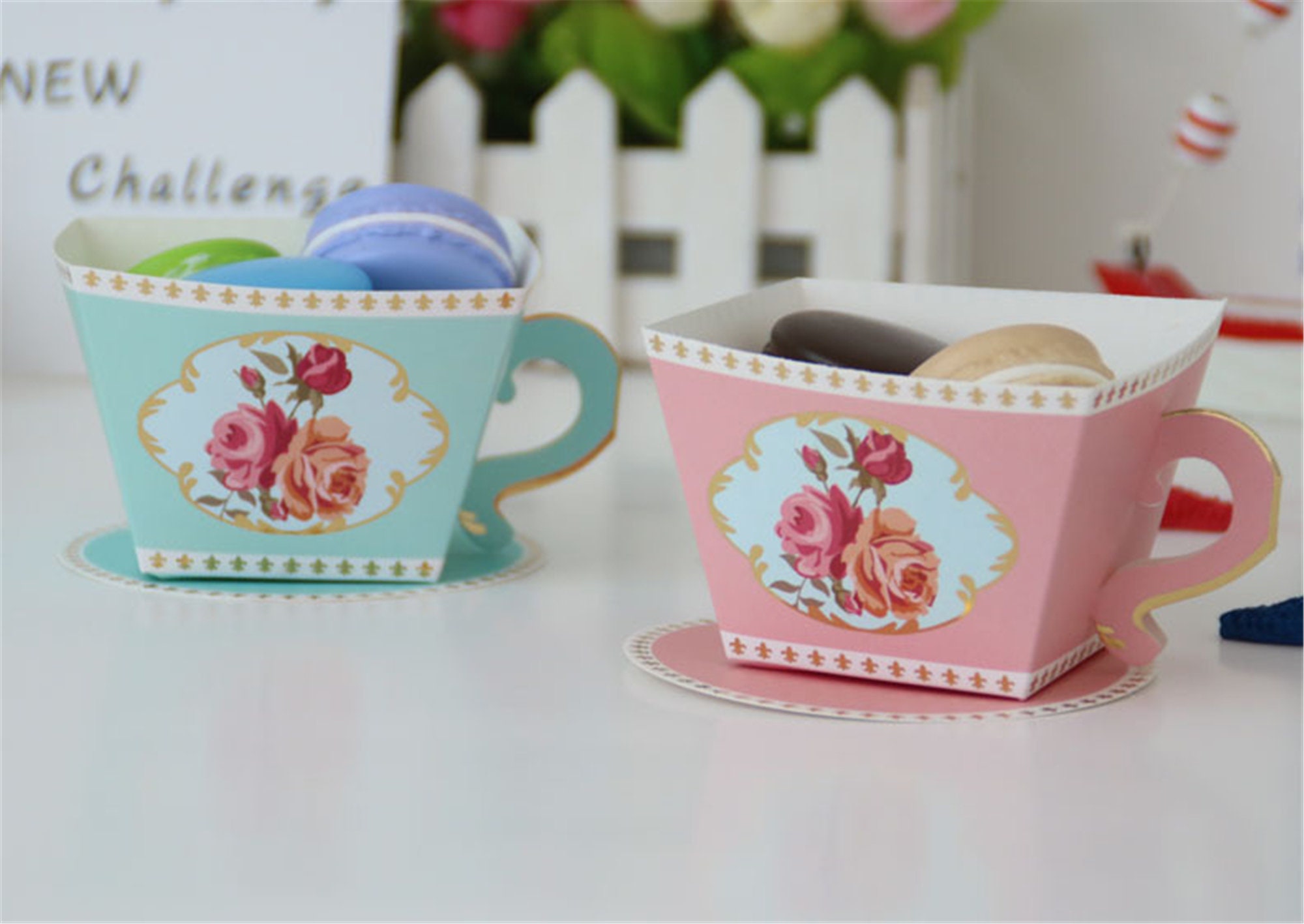 Tea Cup Party Favor Boxestea Party Guest Candy Boxesbridal Etsy