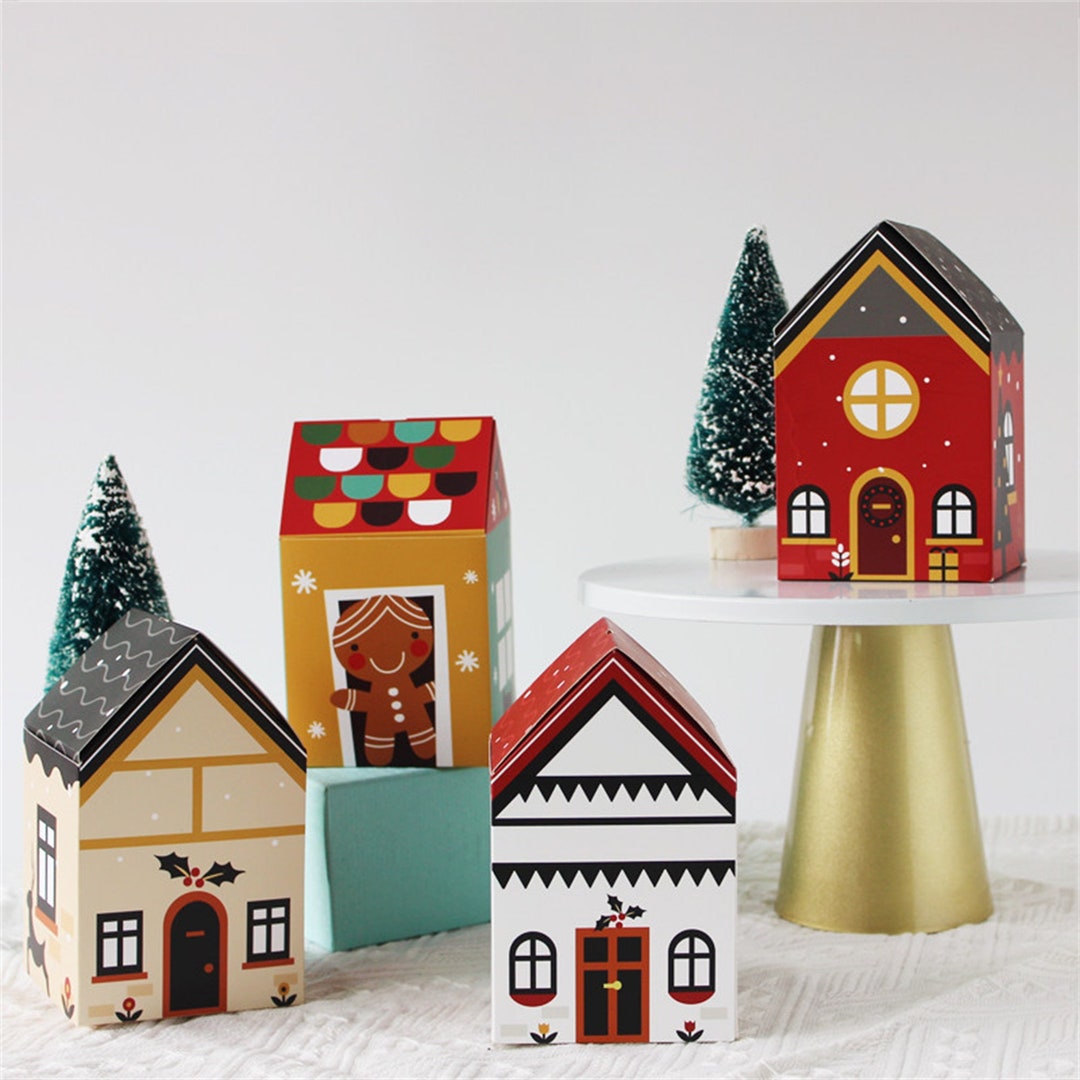 Christmas House Party Favor Boxes-house Candy Boxes-house Gift Boxes-treat Box-party Favor Box 