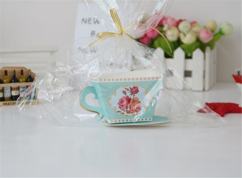 Tea Cup Party Favor Boxestea Party Guest Candy Boxesbridal Etsy