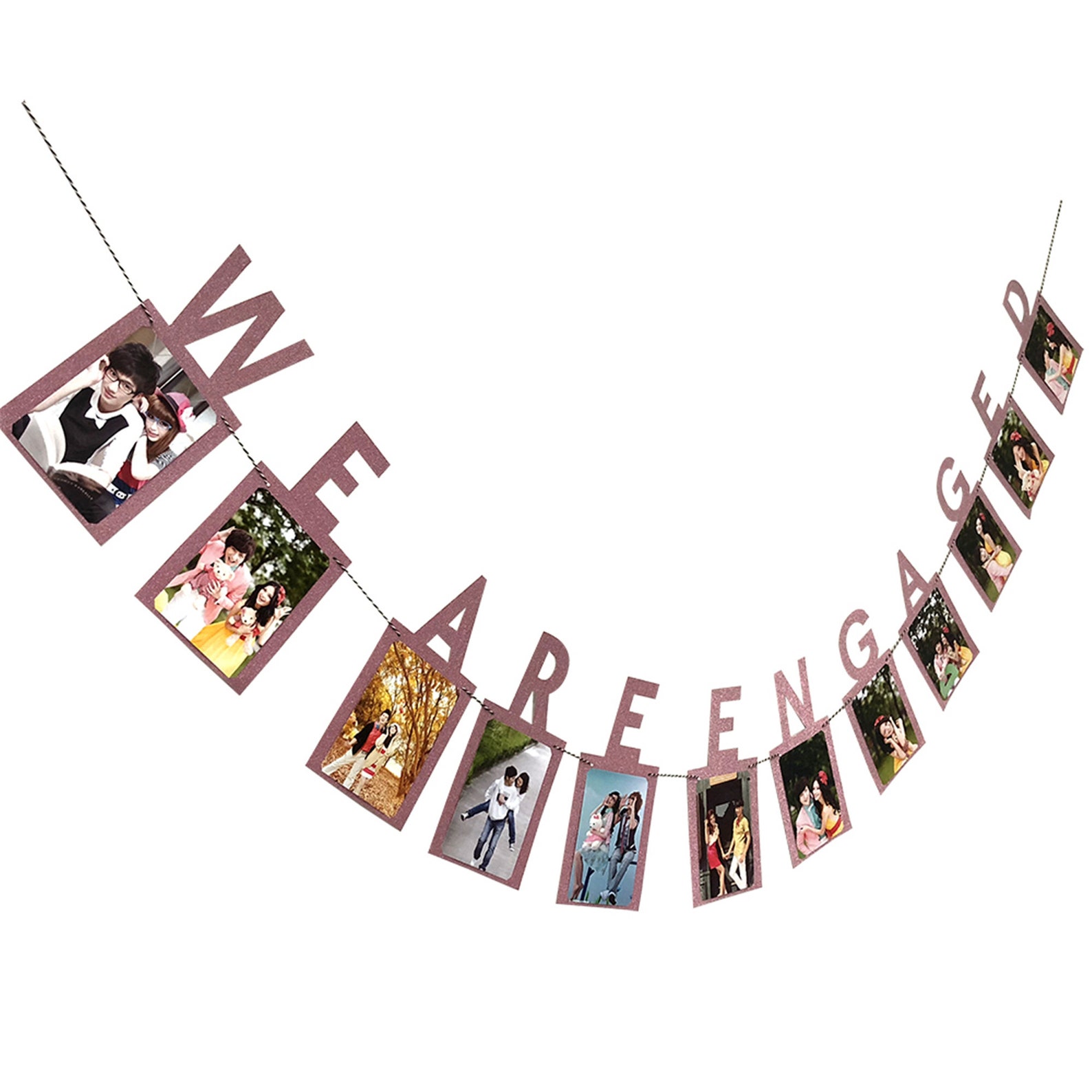 We Are Engaged Photo Banner-engagement Party Picture Banner - Etsy