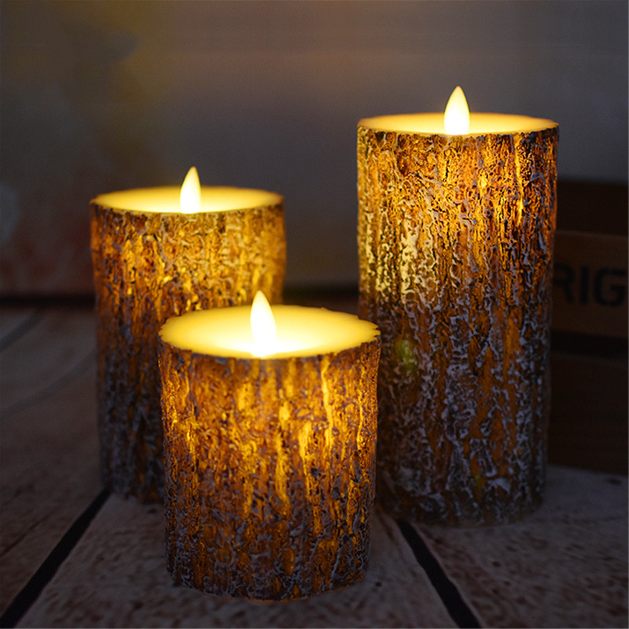 3pcs Flameless Pillar Candle With Diameter 3electric Etsy UK