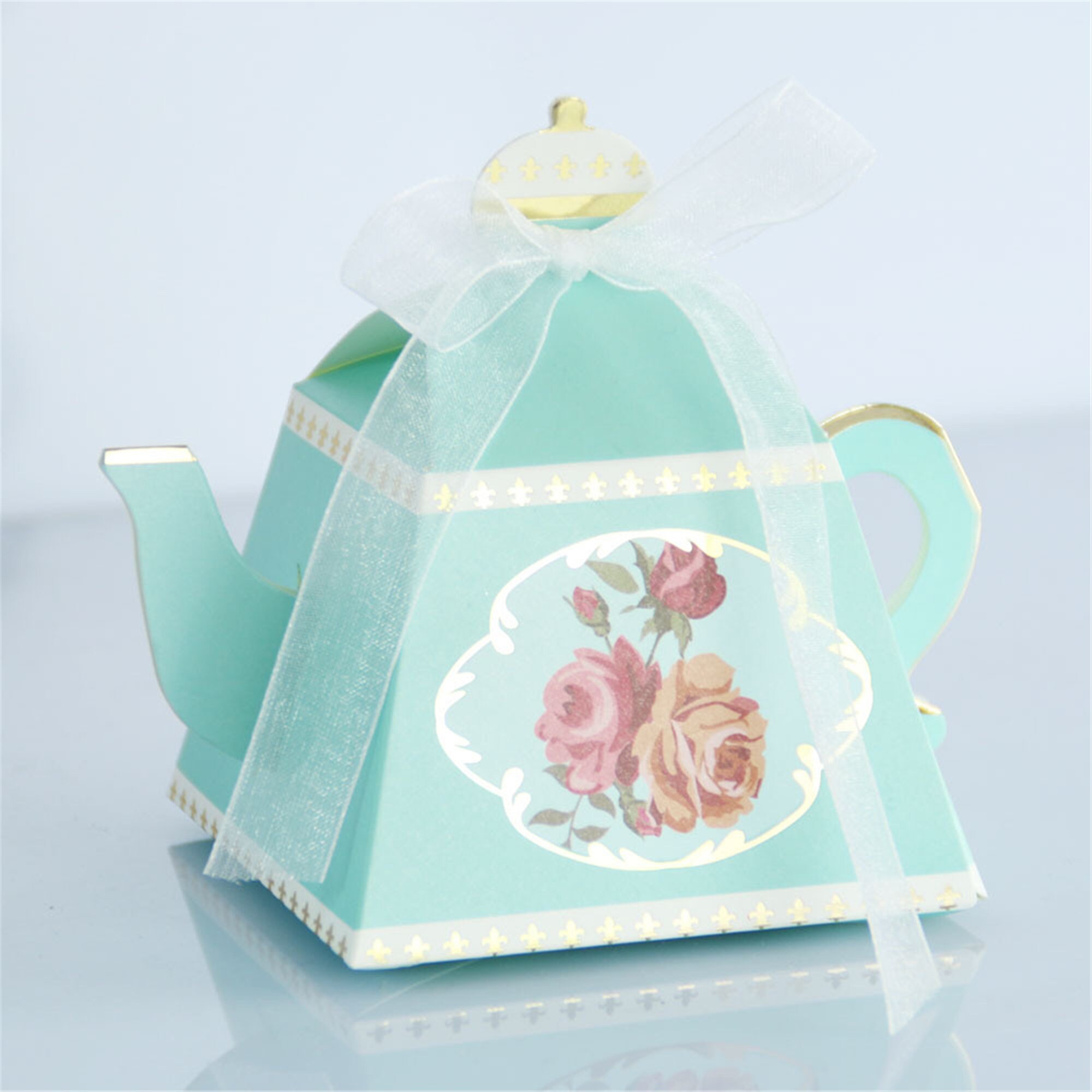 Tea Pot Party Favor Boxfloral Wedding Party Candy Etsy